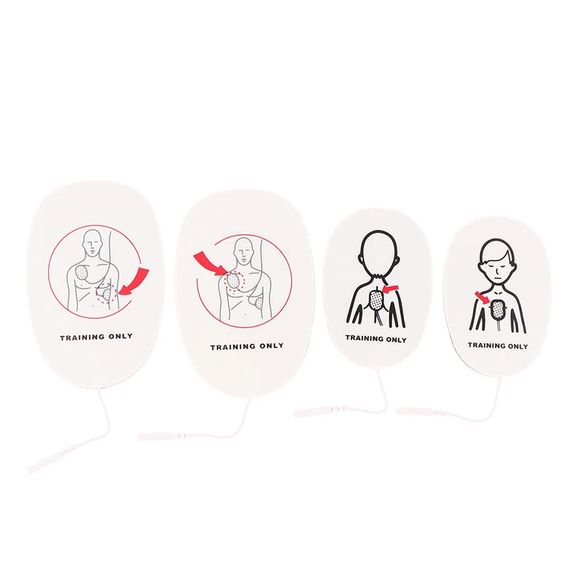 1 Pair AED Training Device Patches First Aid Replacement Pads Adult Qme
