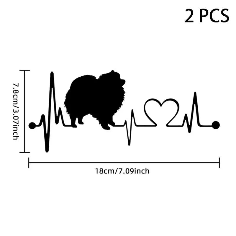 Car Sticker Pet Cat Heartbeat Lifeline Creative Truck Automobiles Qme A19