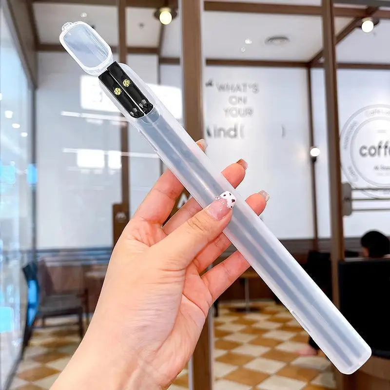Portable Japanese Chinese Chopsticks Sushi Non-slip Sticks Reusable Qme Black