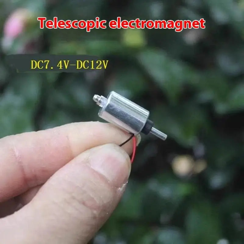 1Piece DIY Fingerprint Lock DC 7.4V 9V 12V Mini Round 10MM Cylinder Suction Push-Pull Type Linear Solenoid Electromagnet. Qme