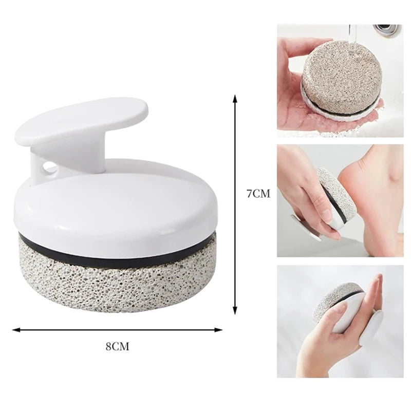 Exfoliating Foot File Round Volcanic Pumice Stone Home Use Designed Qme