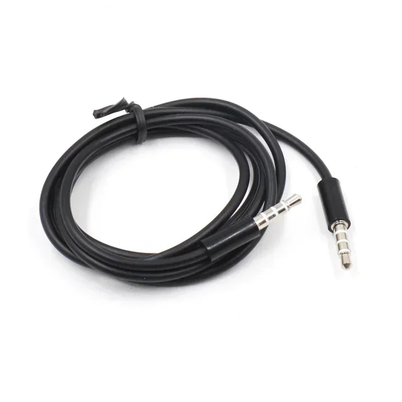 1m Aux Audio Line 3.5mm Male To Cable Stereo Car Public Digital Cables Qme black 1m