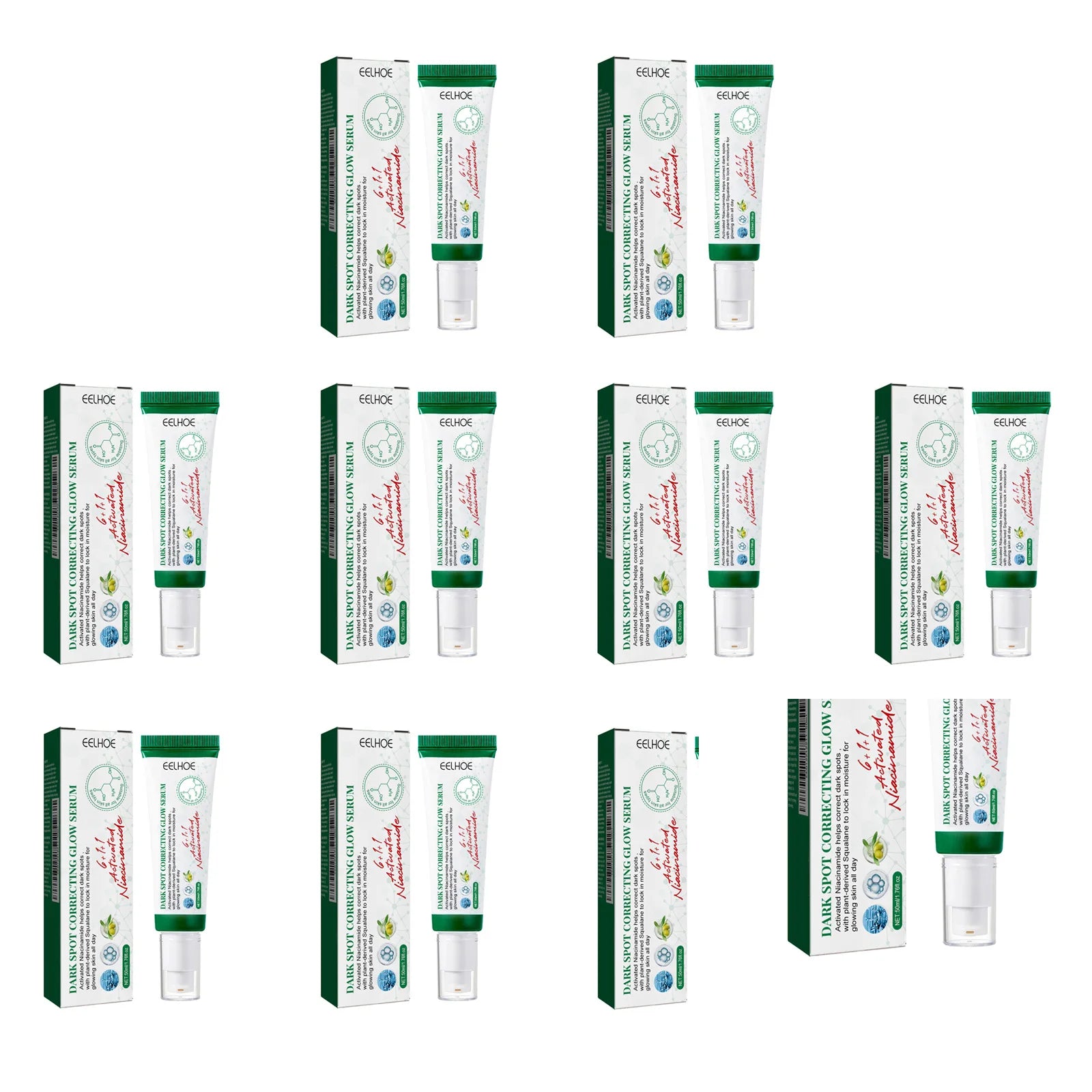 Nicotinamide Dark Spot Corrector Facial Serum Fade Melanin Acne Freckles Removal Brightening Improve Dull Face Care Essence Qme 10Pcs