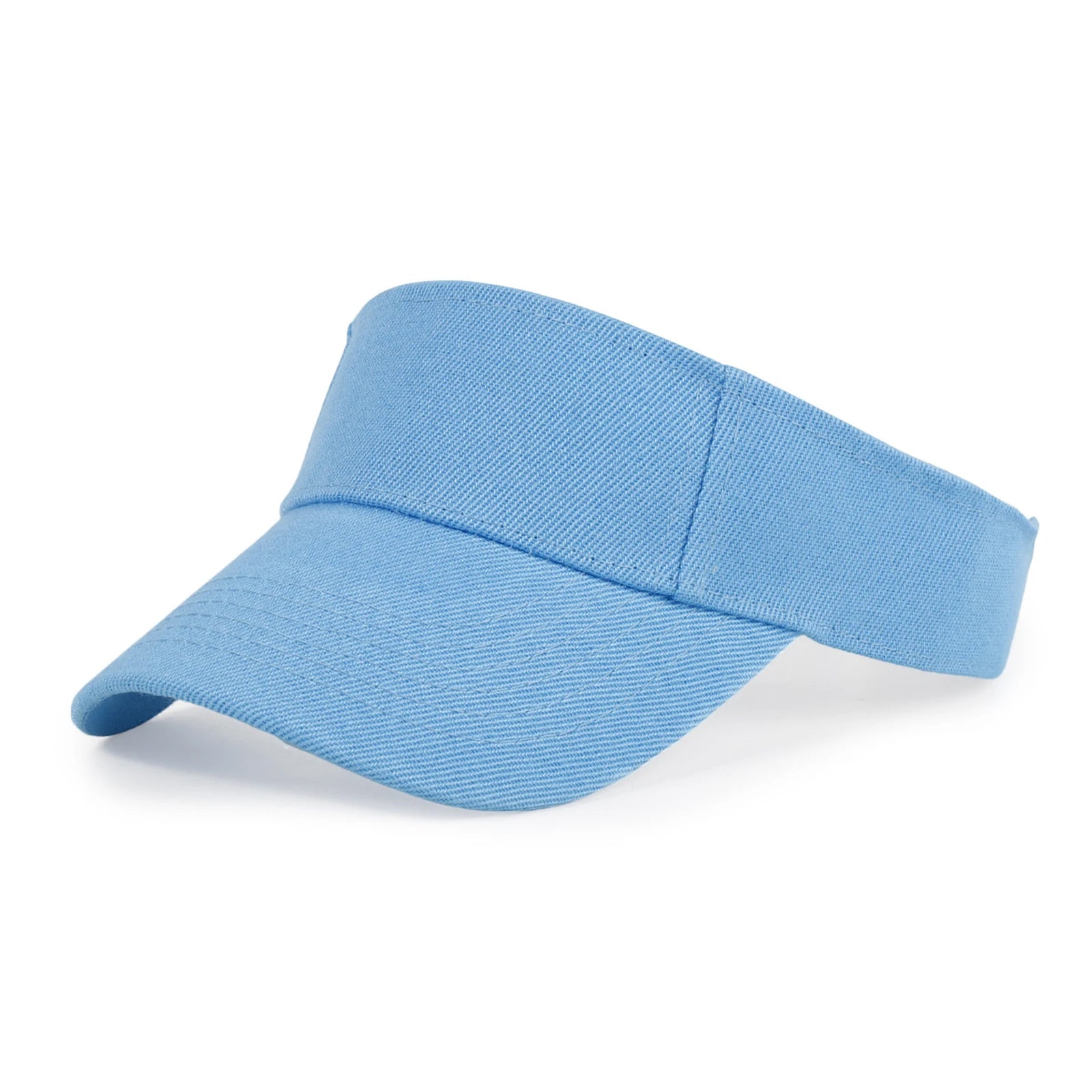 Children's Classic Solid Color Sun Shaded Hat Fashion Empty Top Hiking Running Sports Visor Cap Tennis Baseball Adjustable Caps Qme Sky Blue One Size