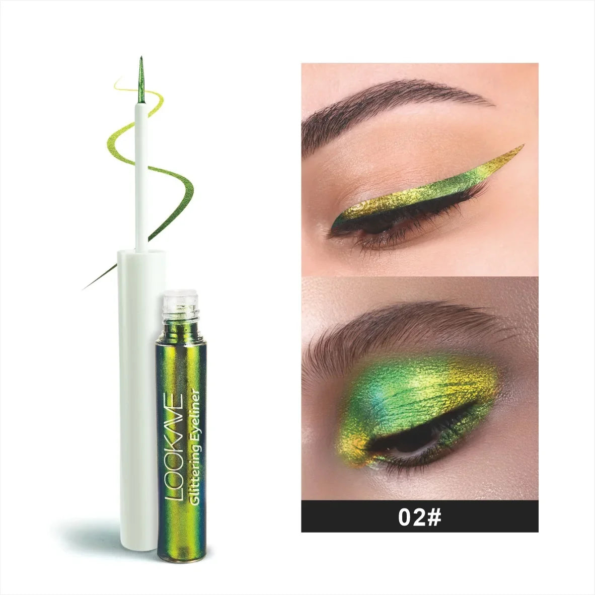 Shiny Chameleon Liquid Eyeliner Waterproof Glitter Long-lasting High Pigment Smudge-proof Pearlescent Eye Liner Makeup Cosmetic Qme B2