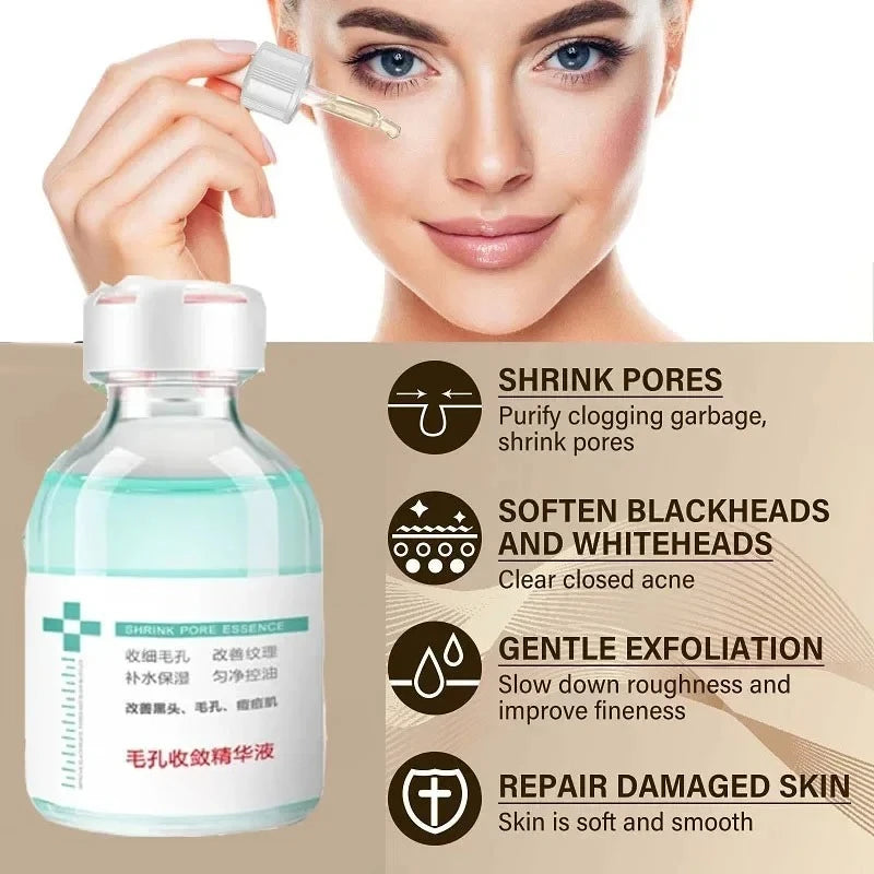 Smooth Pores Repair Essence Firm Cosmetics Pore Shrink Face Serum Qme