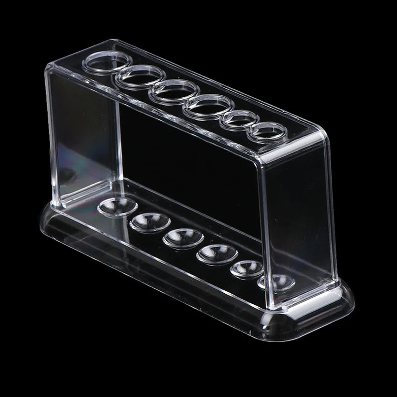 Plastic Clear Test Tube Rack 6 Holes Stand Lab Shelf Qme