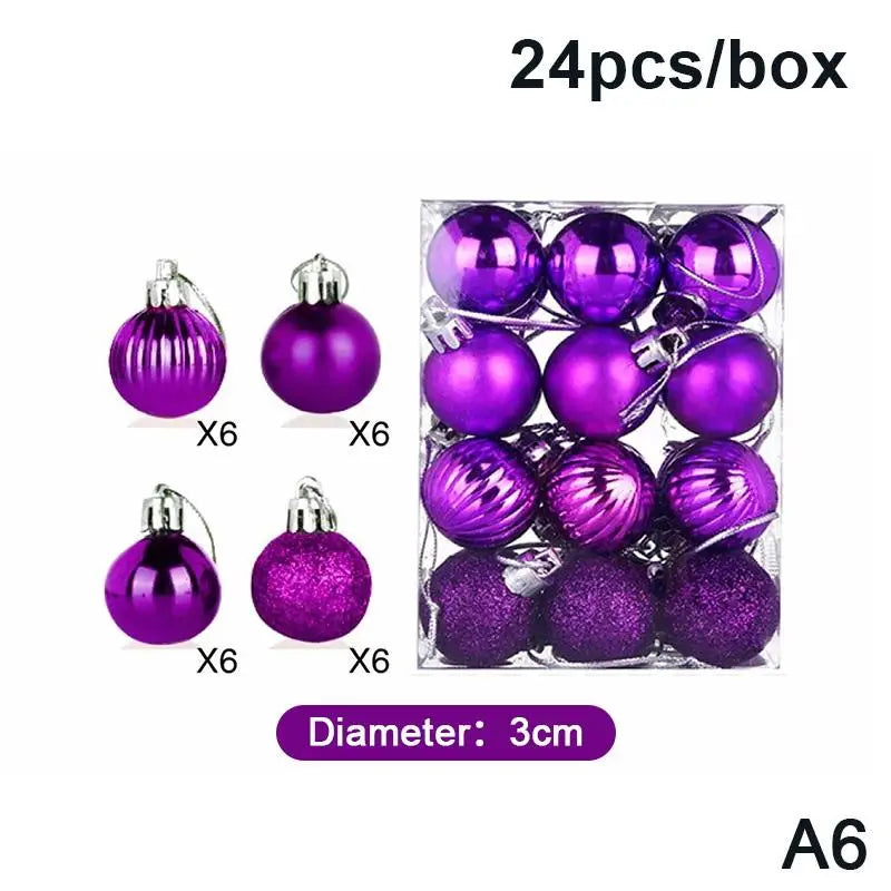 Waterproof Christmas Balls Fadeless Xmas Tree Hanging Ornaments Qme A6