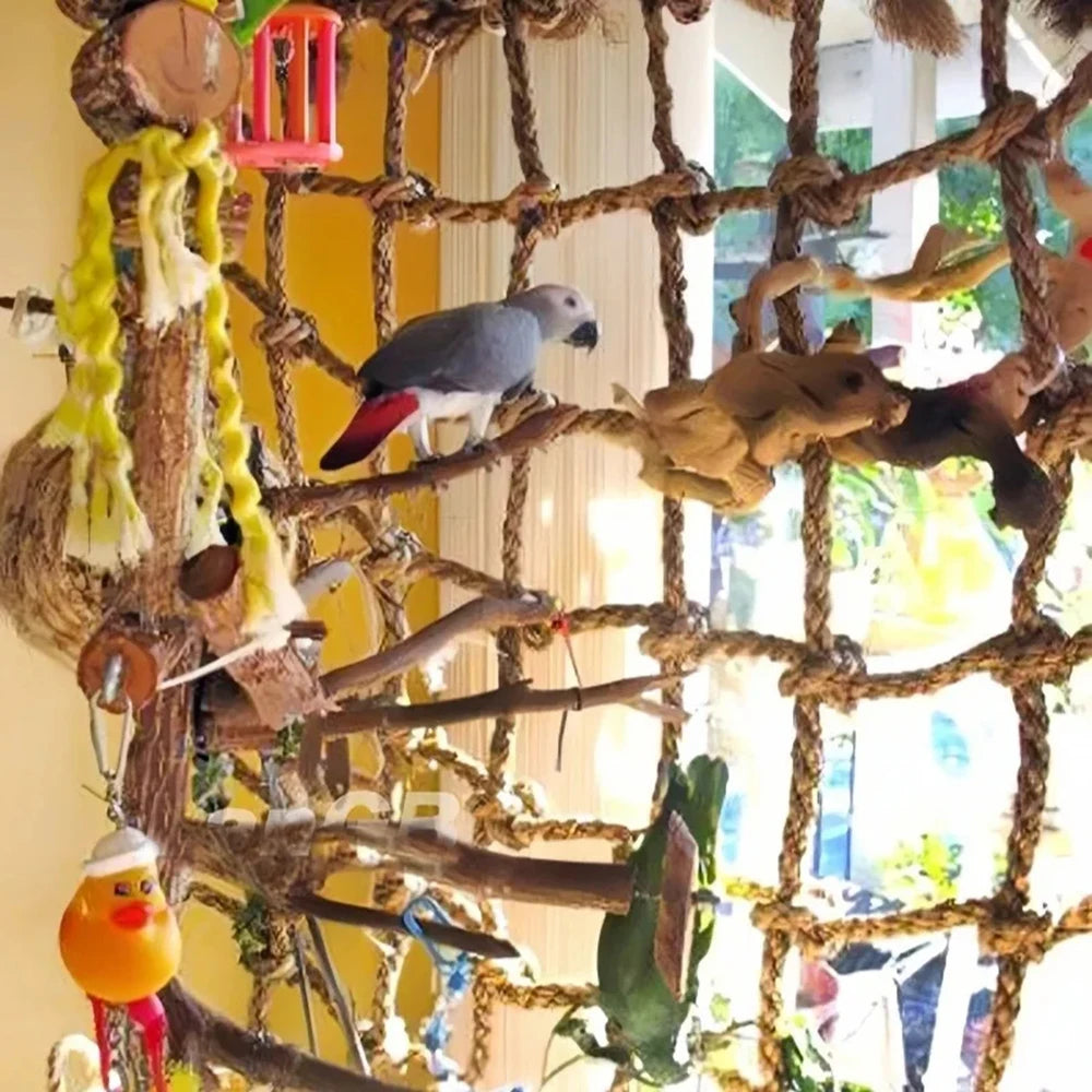 Bird Toy Parrot Rope Climbing Net Bird Supplies Gnawing Toy Parrot Adventure Adventure Toy Qme