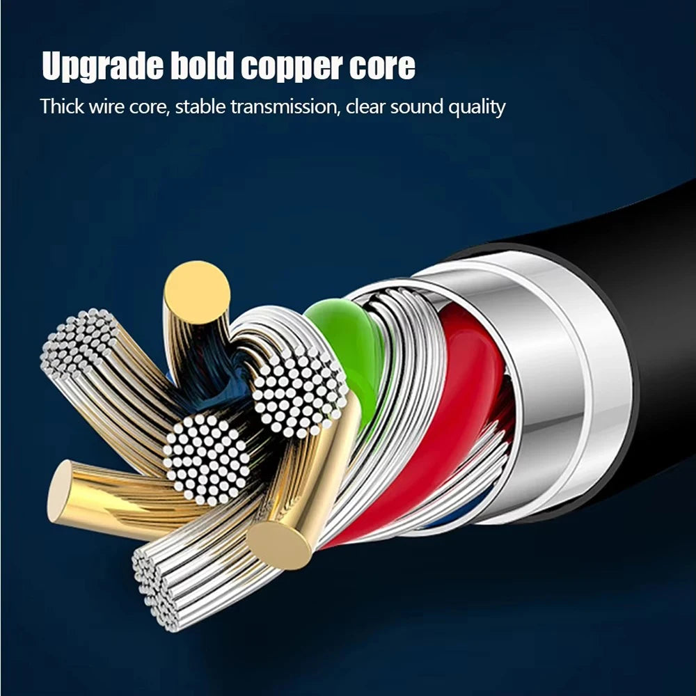 2 In 1 Dualport Dispense Type C To 3.5mm Jack Adapter Type C Audio Splitter Headphone Cable Earphone Adapter Charger Accessories Qme