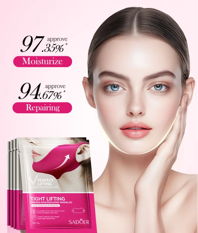 V-Shape Firming Face-lift Slimming Mask Removal Masseter Muscle Double Chin Face Fat Burning Anti-aging Beauty Products New Qme