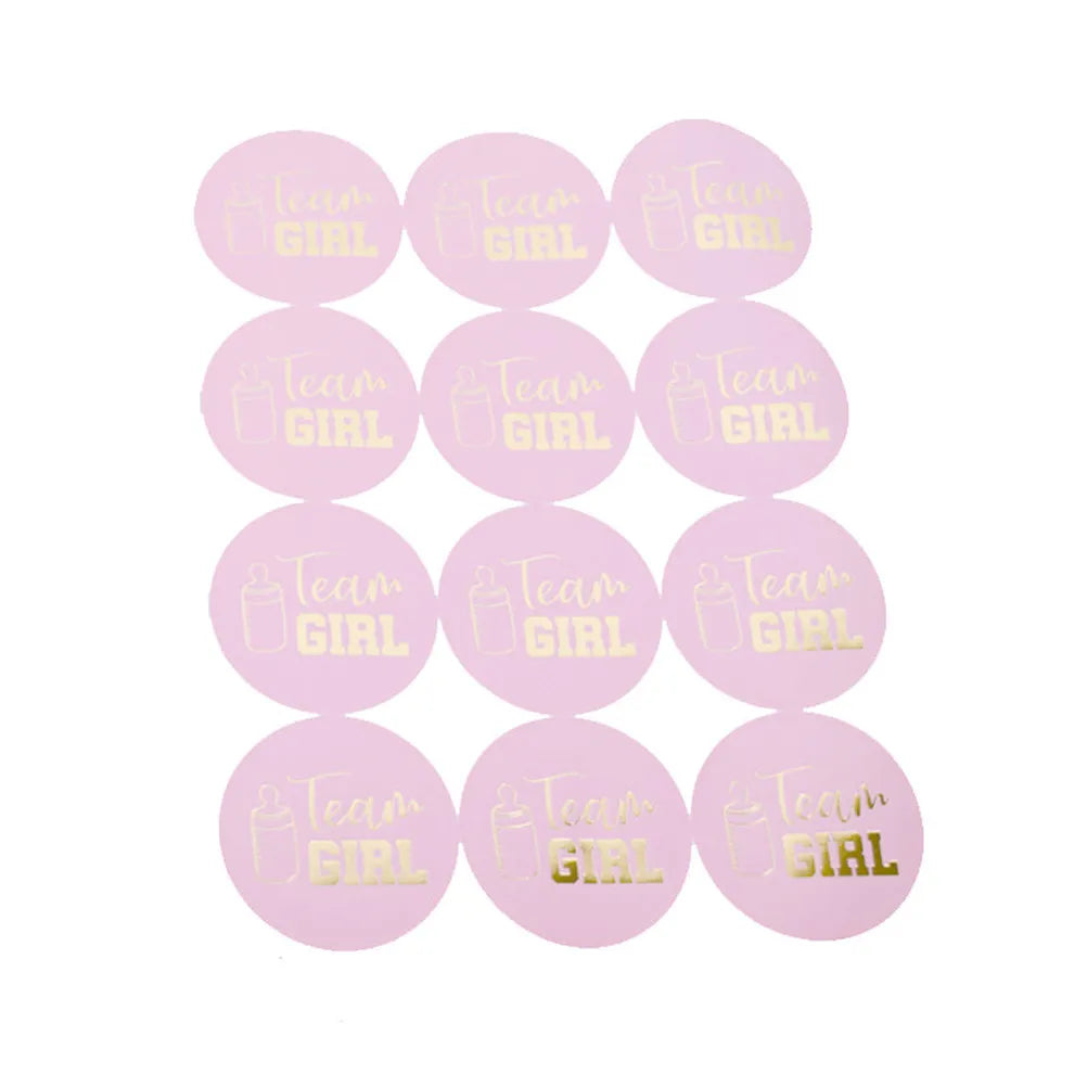 72Pcs Boys Or Girls Stickers Peel and Stick Gender Reveal Party Supplies Ideal for Baby Shower Centerpieces Scrapbook Craft Qme