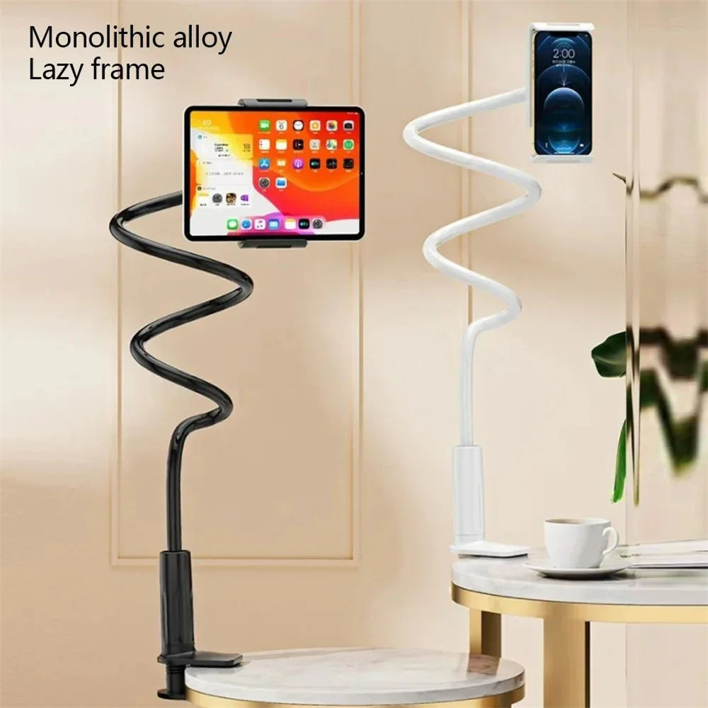 360 Degrees Lazy Bed Gooseneck Cell Phone Tablet Stand Adjustable Flexible Arm Mount Clip IPad Tablet IPhone Samsung Accessories Qme