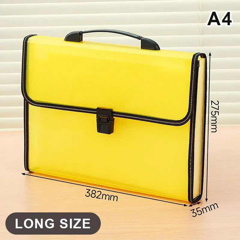 Long Document Organizer Folder Lightweight File Holder Handle Student Qme A4