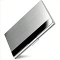 1 Metal Business Card Holder Unisex Stainless Steel Case Fits 10-20 Qme 1pc