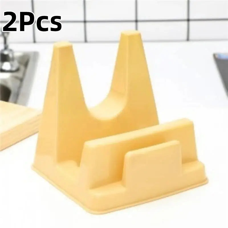 Plastic Pot Lid Holder Bracket Shelf Kitchen No Drilling Required Qme 2PCS Beige