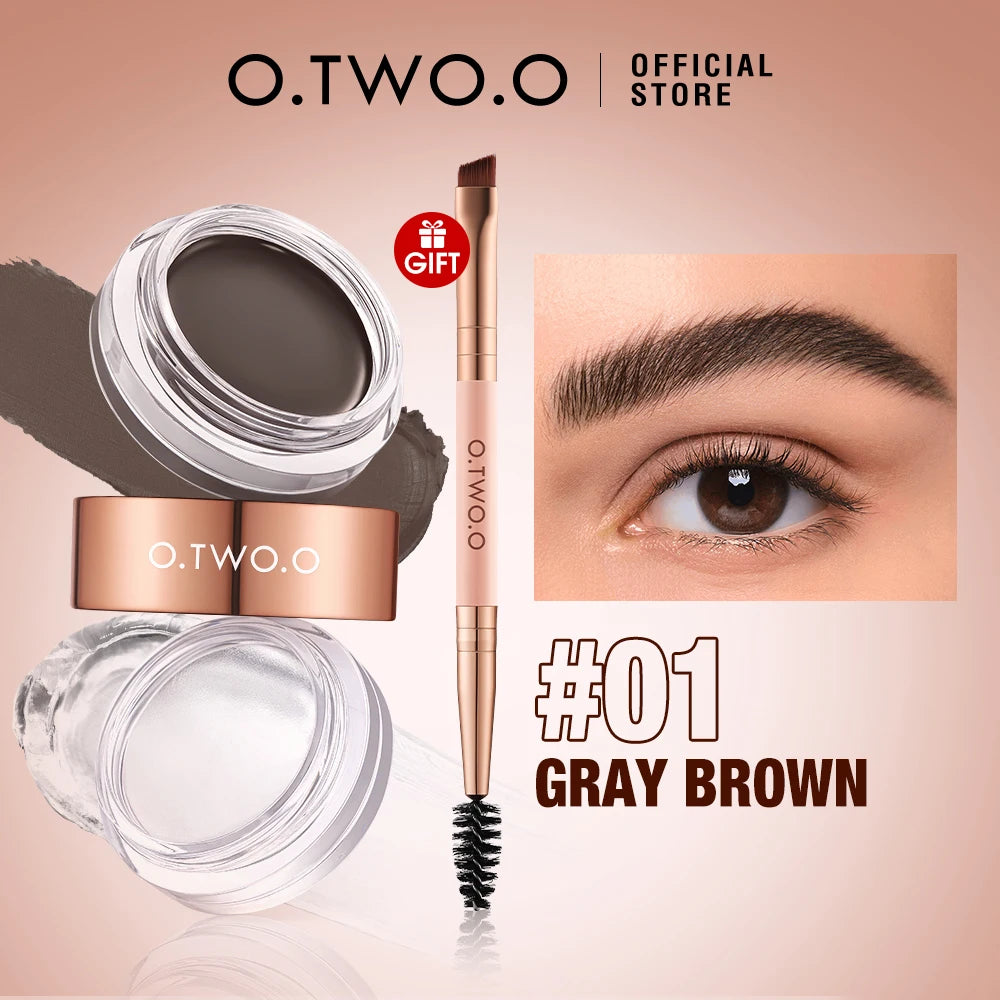 O TWO Eyebrow Pomade Brow Gel Wax 1 Waterproof Long Lasting Creamy Qme 01 China Mainland