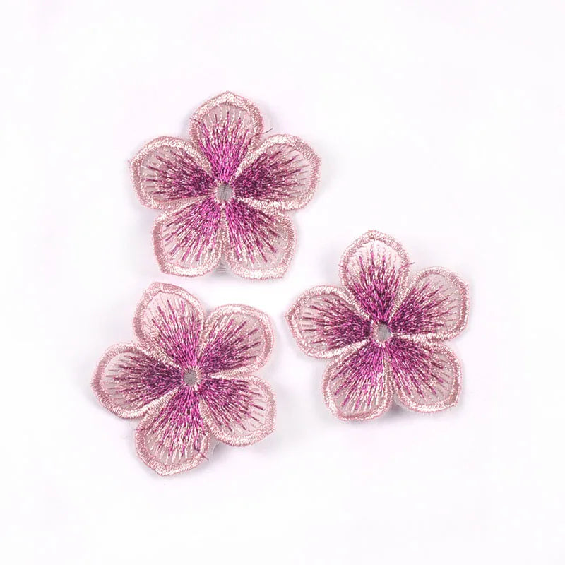 10pcs 4.5cm Big Flower Multicolor Lace Patches Embroidery Appliques For Sewing Clothes Accessories DIY Supplies Handmade Crafts Qme 5