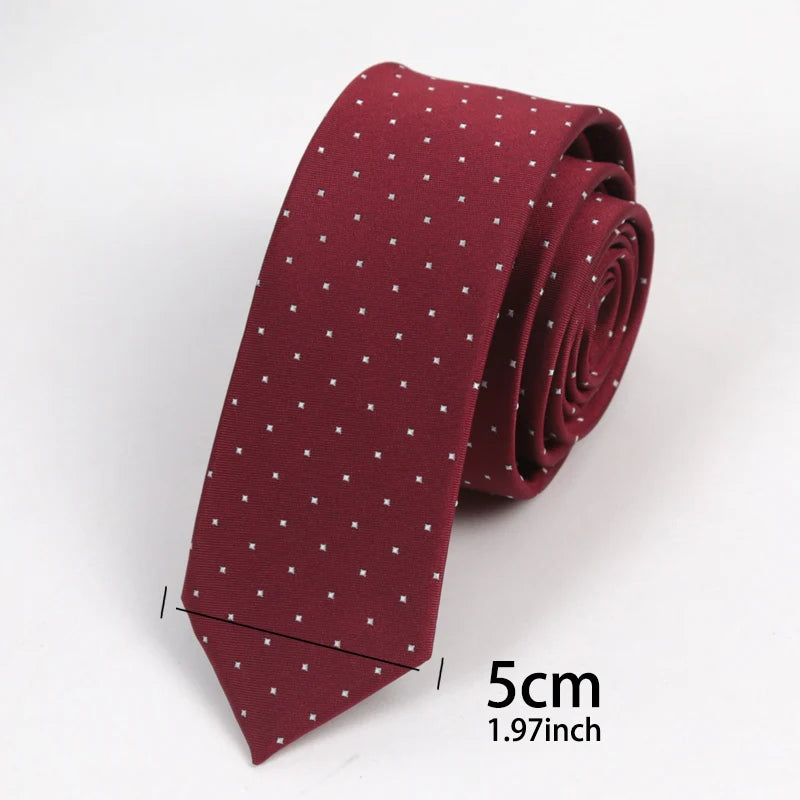 Men Burgundy Necktie Marriage Gifts Women Red Neck Ties Man Striped Qme D1