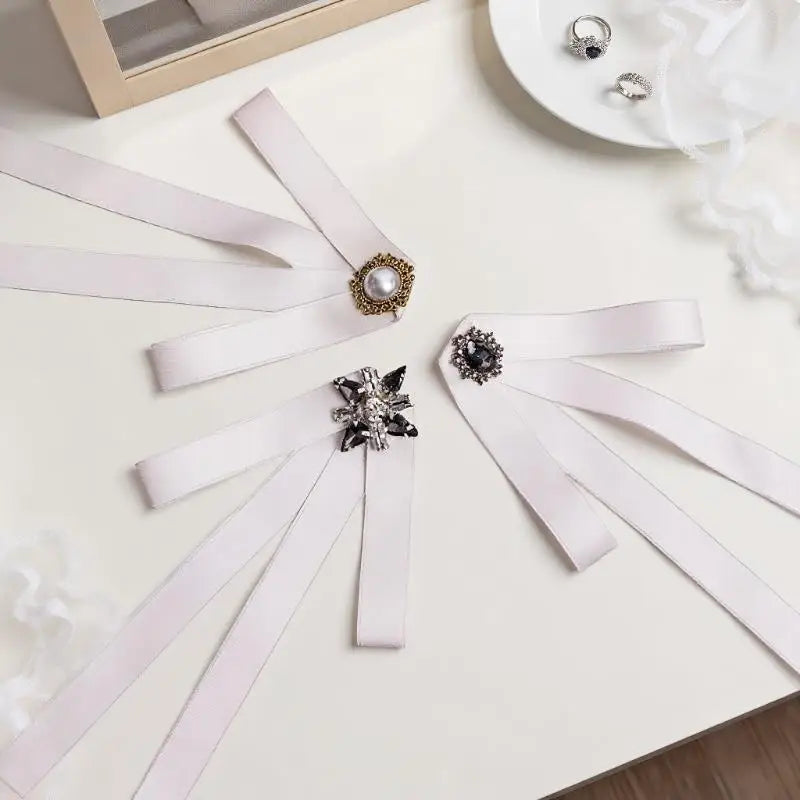 College Butterfly Knot Simple Slim Adjustable Elastic Band Ribbon Qme
