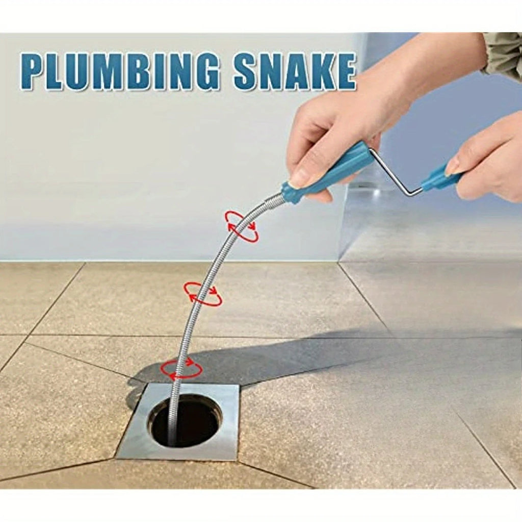One Set Of 1pc Flexible Pipe Cleaning Shafts - Spiral Drain With Cleaning Hook Qme