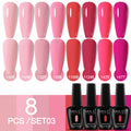 NAILCO Sparkly Rose Red Purple Gel Nail Polish Art Vernis Nails