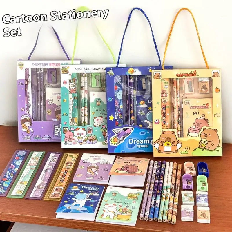 Cute Cartoon Capybara Pencil Stationery Kawaii Eraser Sharpener Qme