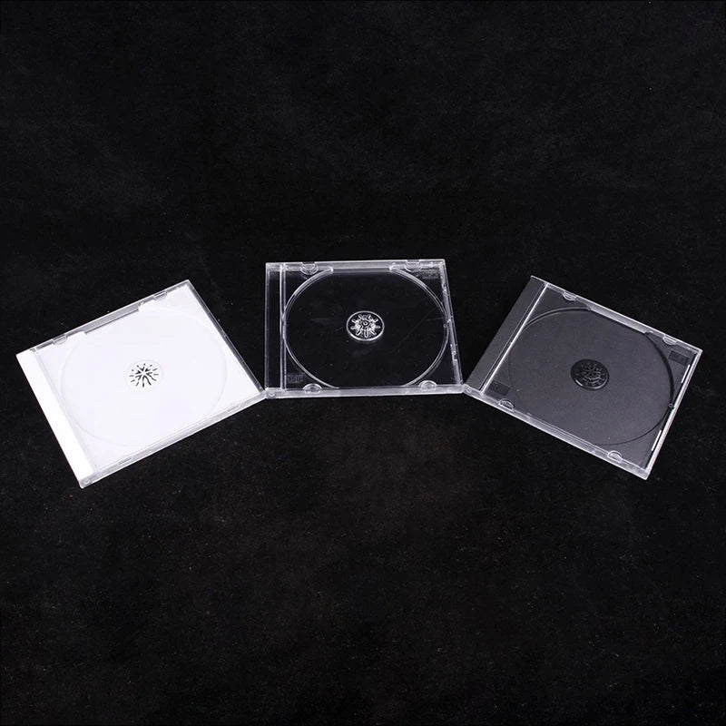 Transparent Bottom CD Box Empty Case PP Plastic Capacity 1-2 Discs Qme