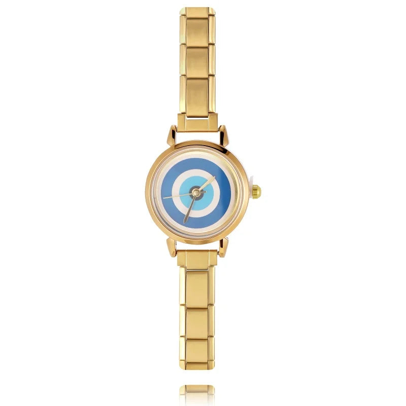 Wholesale Fashion Gold Sliver Color Round Women Watch Luxury Analog Wristwatches Reloj Mujer Girls Clock Gift（Without Box） Qme Style 10
