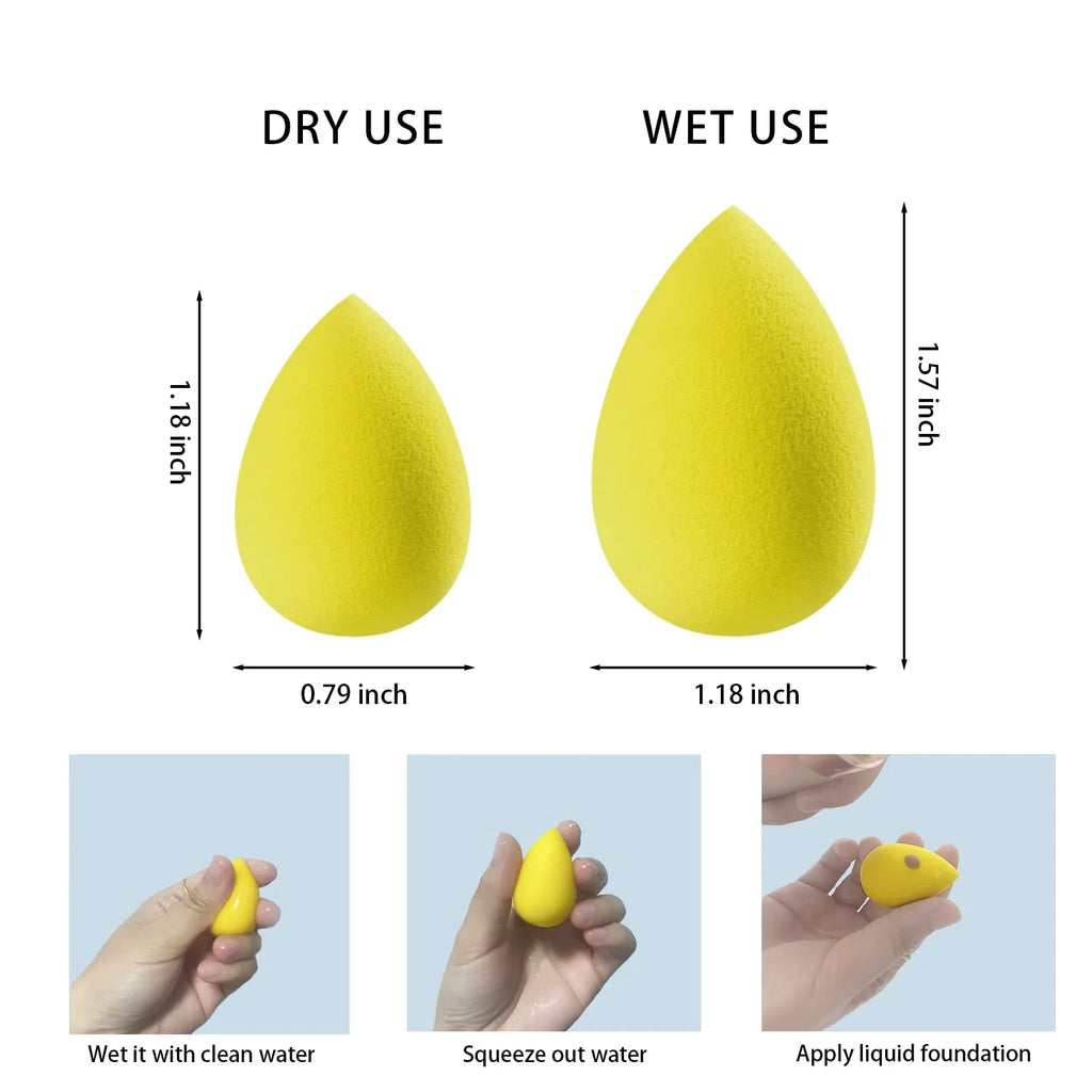 5 Mini Makeup Sponge Blender Foundation Powder Concealer Eye Shadow Qme