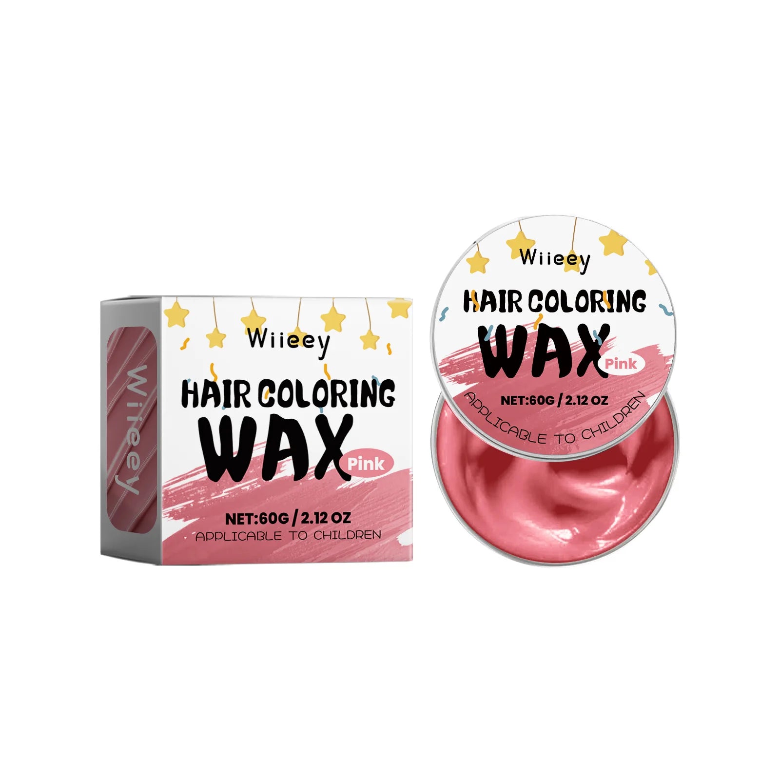 8 Colors Kids Hair Wax Temporary Paint Reduce Scalp Stimulate Prevent Qme Pink