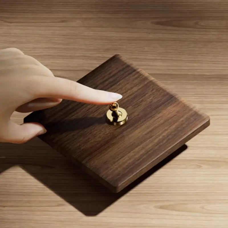 2 Gang Toggle Light Switch With Brass Levers And Retro Design Perfect For Home Renovation Rustic Interior Decoration Qme