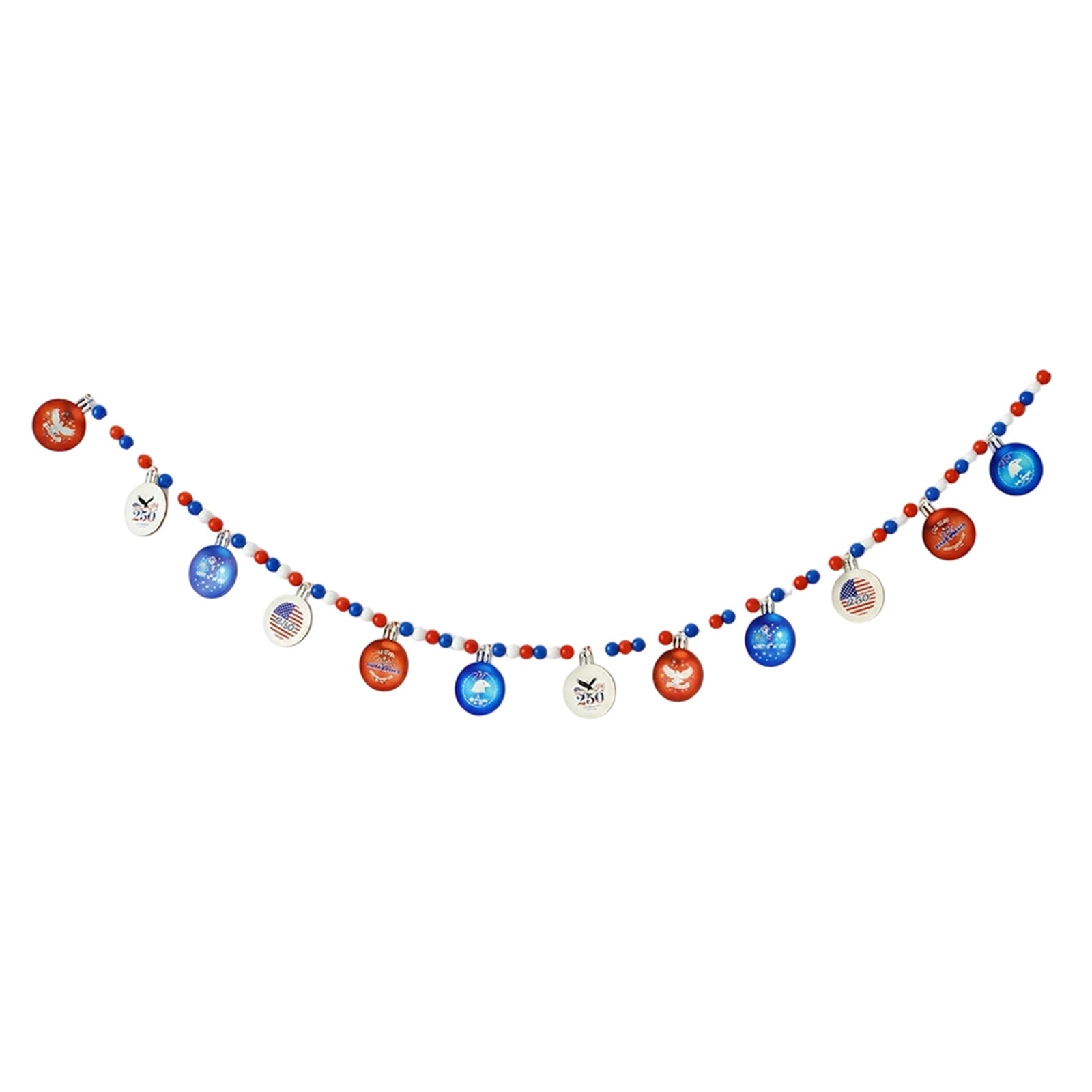 250th Indenpedant Day Red Blue White Color Pattern Banner Anniversary Celebration DIY Decoration for Home Living Room Garden Qme D
