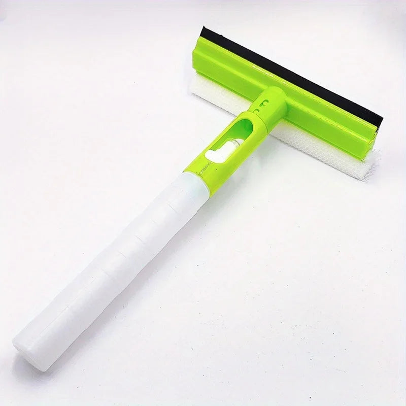 3-In-Collapsible Vehicle Window Cleaner, Versatile Rotating Spray Wiper Featuring Spray And Sponge, Without Battery Qme
