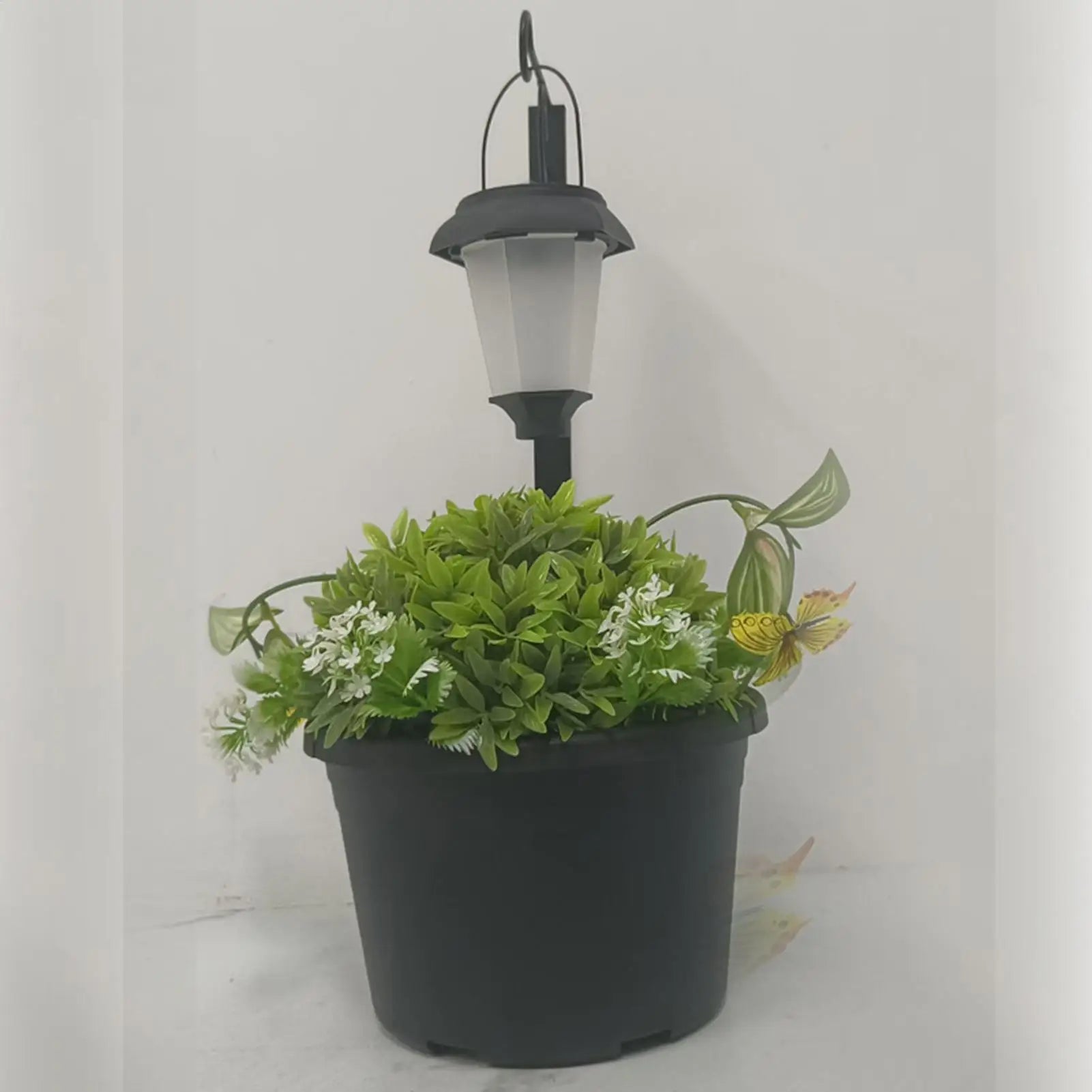 Solar Light Planter Soft Warm Waterproof Decoration Outdoor Lamp Post Qme