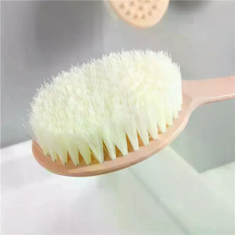 Long Handle Bath Shower Brush Soft Dense Bristles Back Massage Nodes For Exfoliating Deep Cleaning Bathroom Use Qme