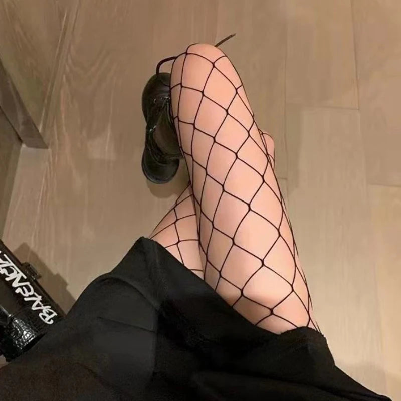 Sexy Fishnet Stockings Black Lolita Body Socks Kawaii Long Fish Net Qme K-14 one size