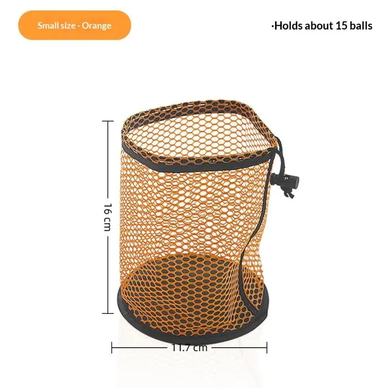 Golf Ball Bag Drawstring Pouch Can Hold 12/25/50 Balls Multipurpose Sports Mesh Net Bag Portable Golf Organizer Golf Accessories Qme S Orange