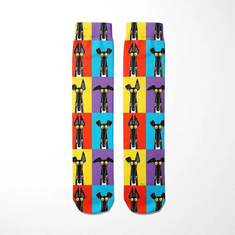 Classic Women Socks Casual Comfortable Puzzle Happy Business Party Qme style20 One Size