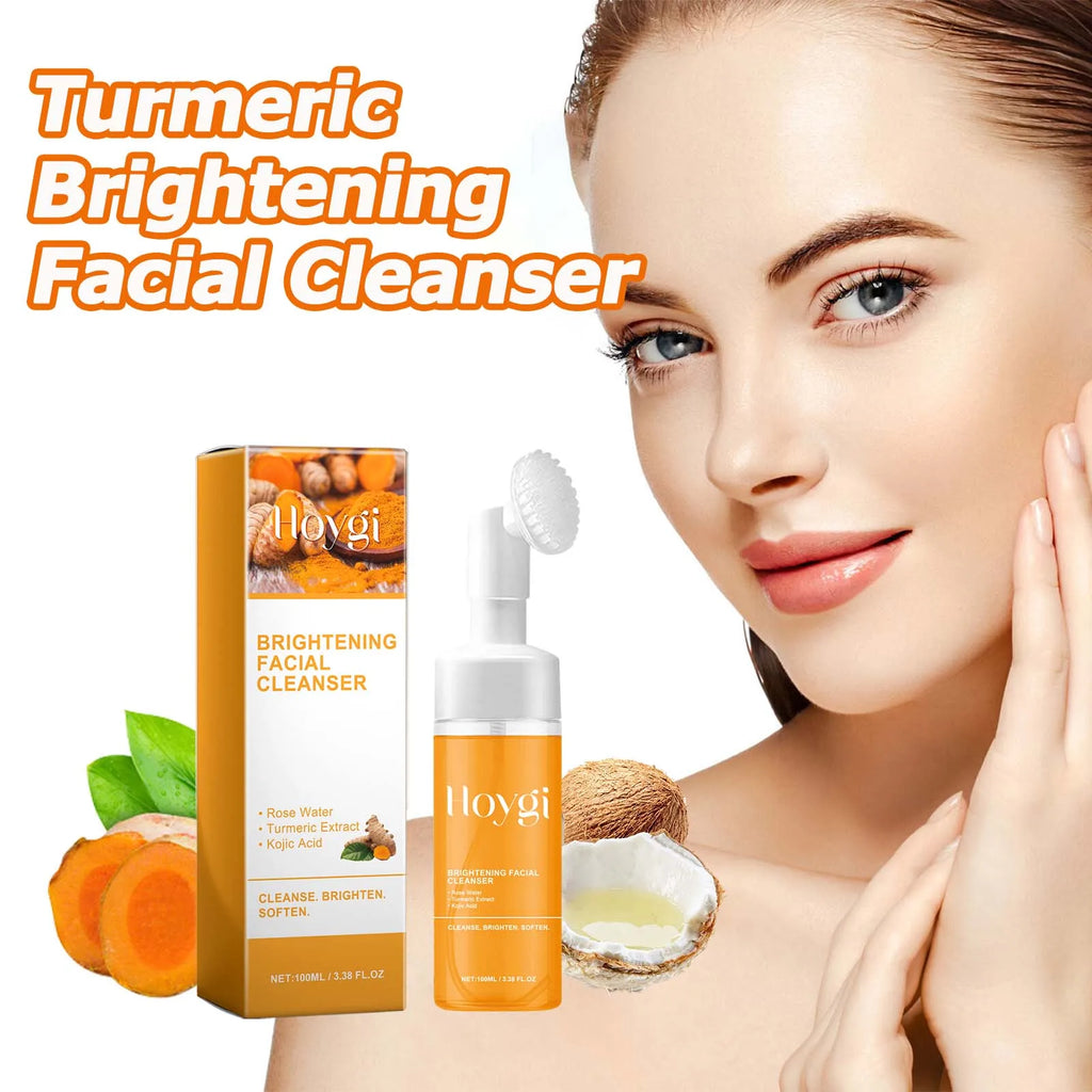 Turmeric Cleanser Deeply Cleansing Kojic Acid Blackhead Remover Skin Cleansing Oil Control Fade Acne Marks Brighten Foam Cleanse Qme
