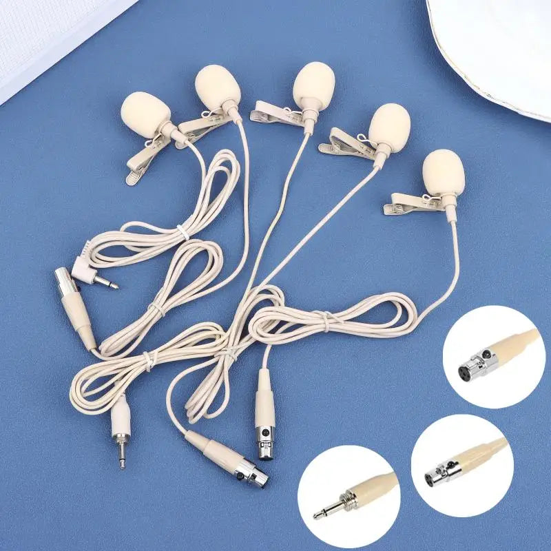 Portable Beige Lapel Clip Mic 80-20KHZ ZL-F1720 Clip-on Microphone Qme