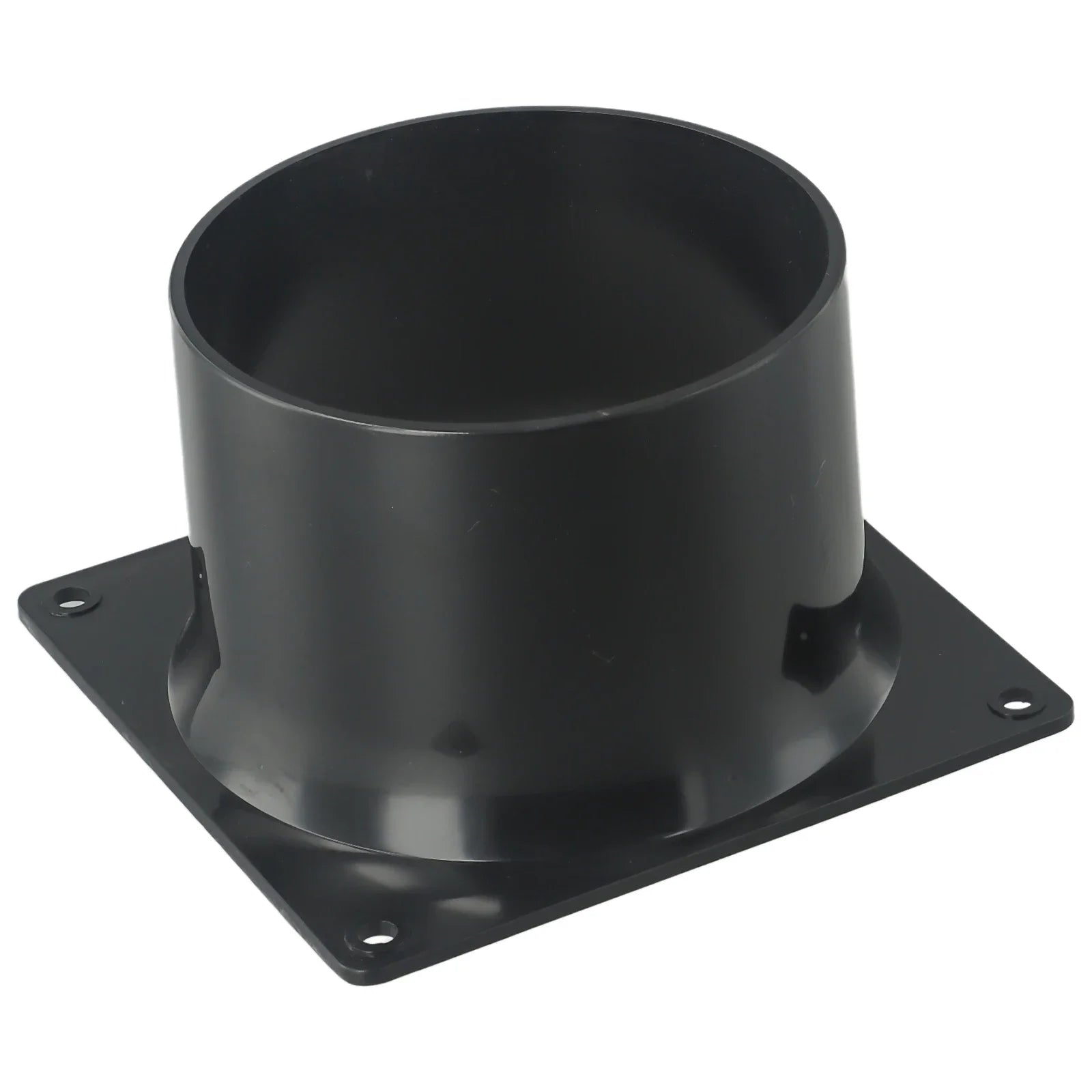 1pc Flange Connector ABS Black 75MM 100MM 120MM Smooth Small Air Resistance Indoor Ventilation Equipment Pipes Connections Qme 100mm