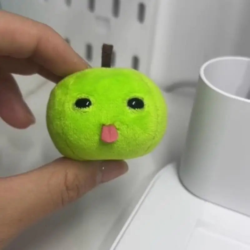 Abstract Green Plush Doll Keychain Backpack Pendant Creative Funny Qme