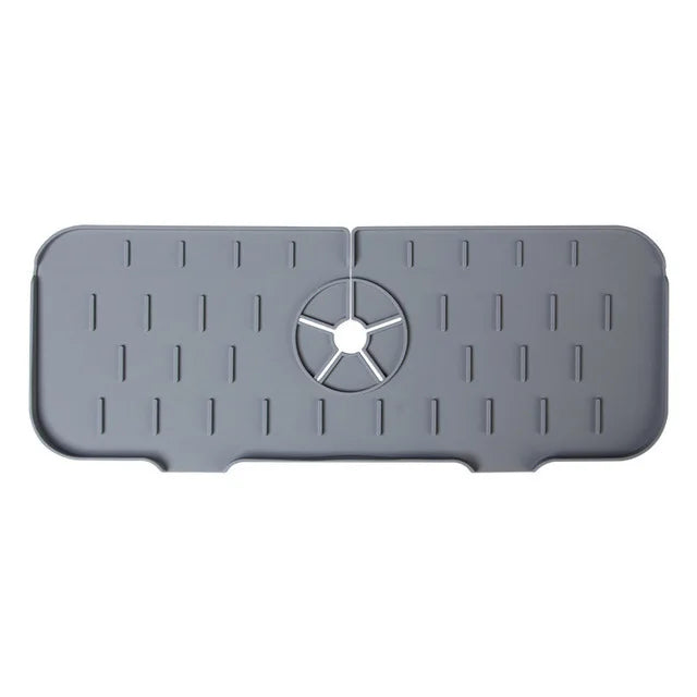 Kitchen Faucet Absorbent Mat Silicone Sink Splash Guard Water Draining Pad Countertop Protector Table Cushion Place Mat Bathroom Qme GRAY