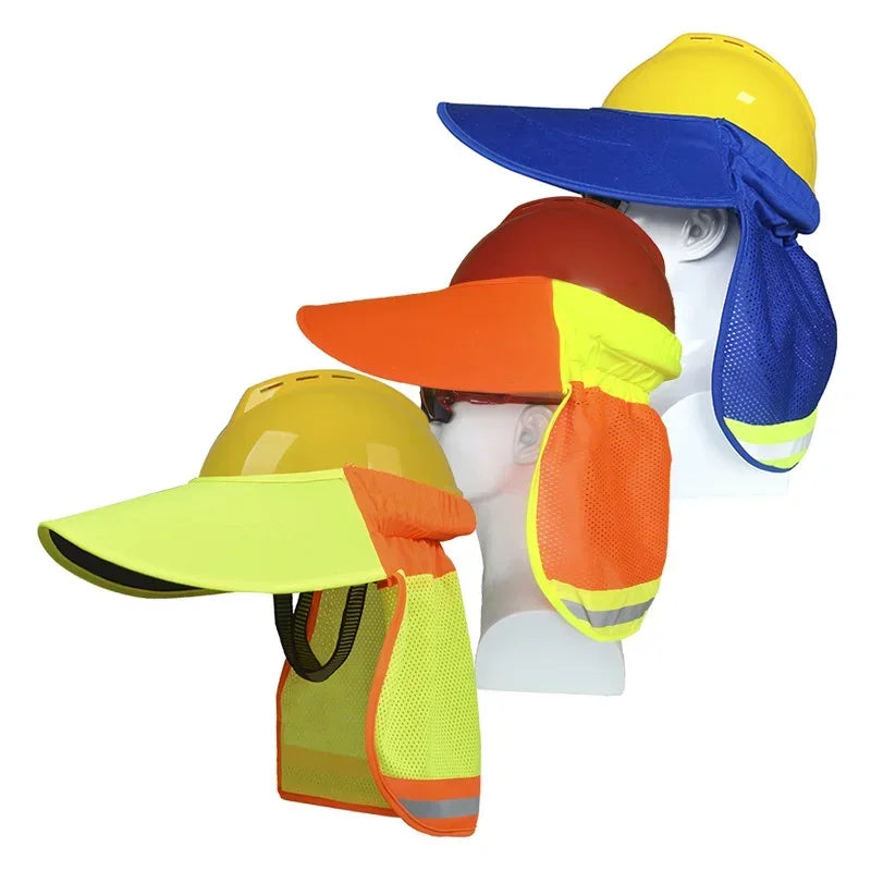 High visibility fluorescent reflective awning, cool and breathable, high temperature sunscreen farm cap for summer Qme