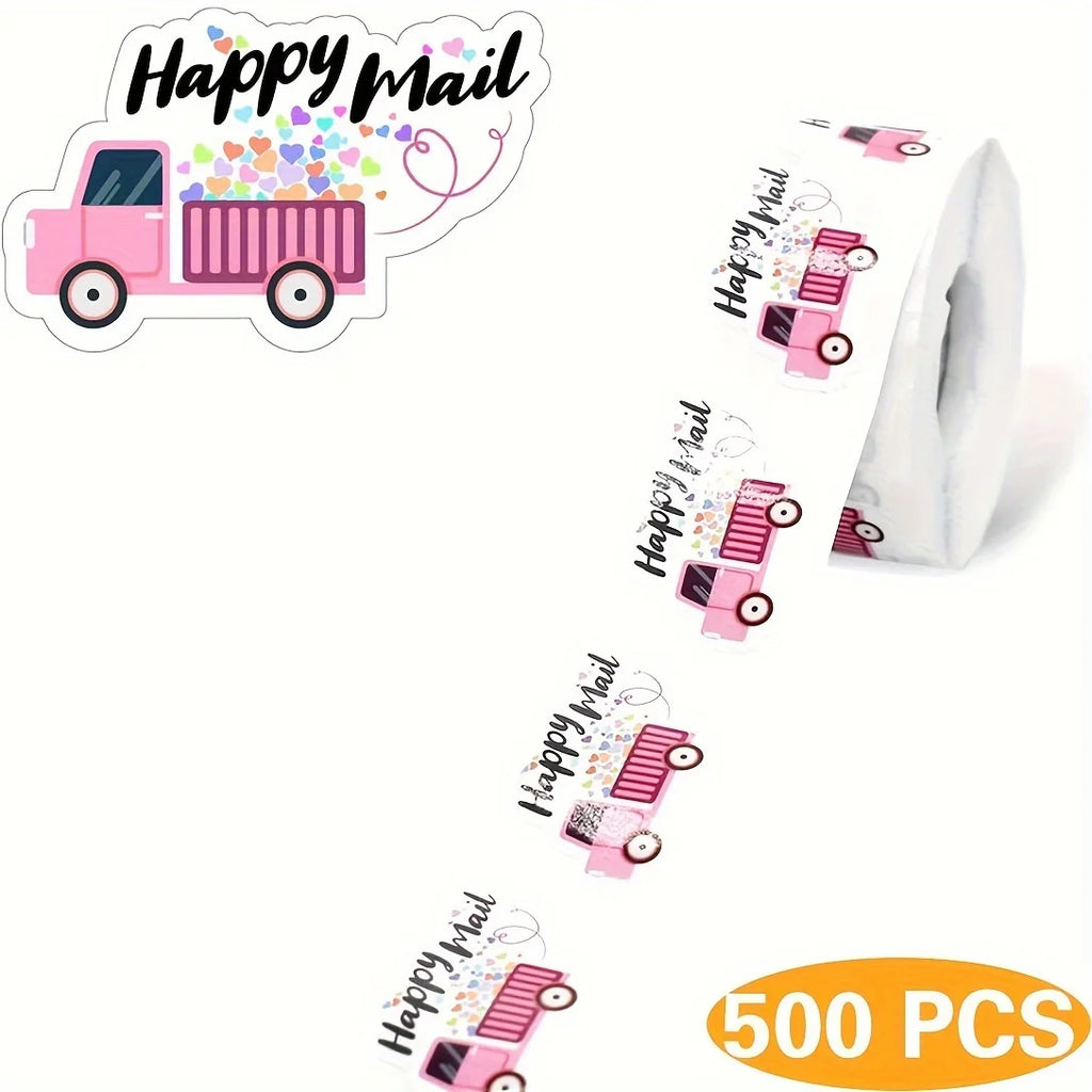 500pcs/1roll Thank You Stickers for Small Business and Handmade Products - Perfect for Packaging and Happy Mailer Qme 3.8 2.5cm 1 1.5in
