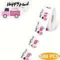 500pcs/1roll Thank You Stickers for Small Business and Handmade Products - Perfect for Packaging and Happy Mailer Qme 3.8 2.5cm 1 1.5in