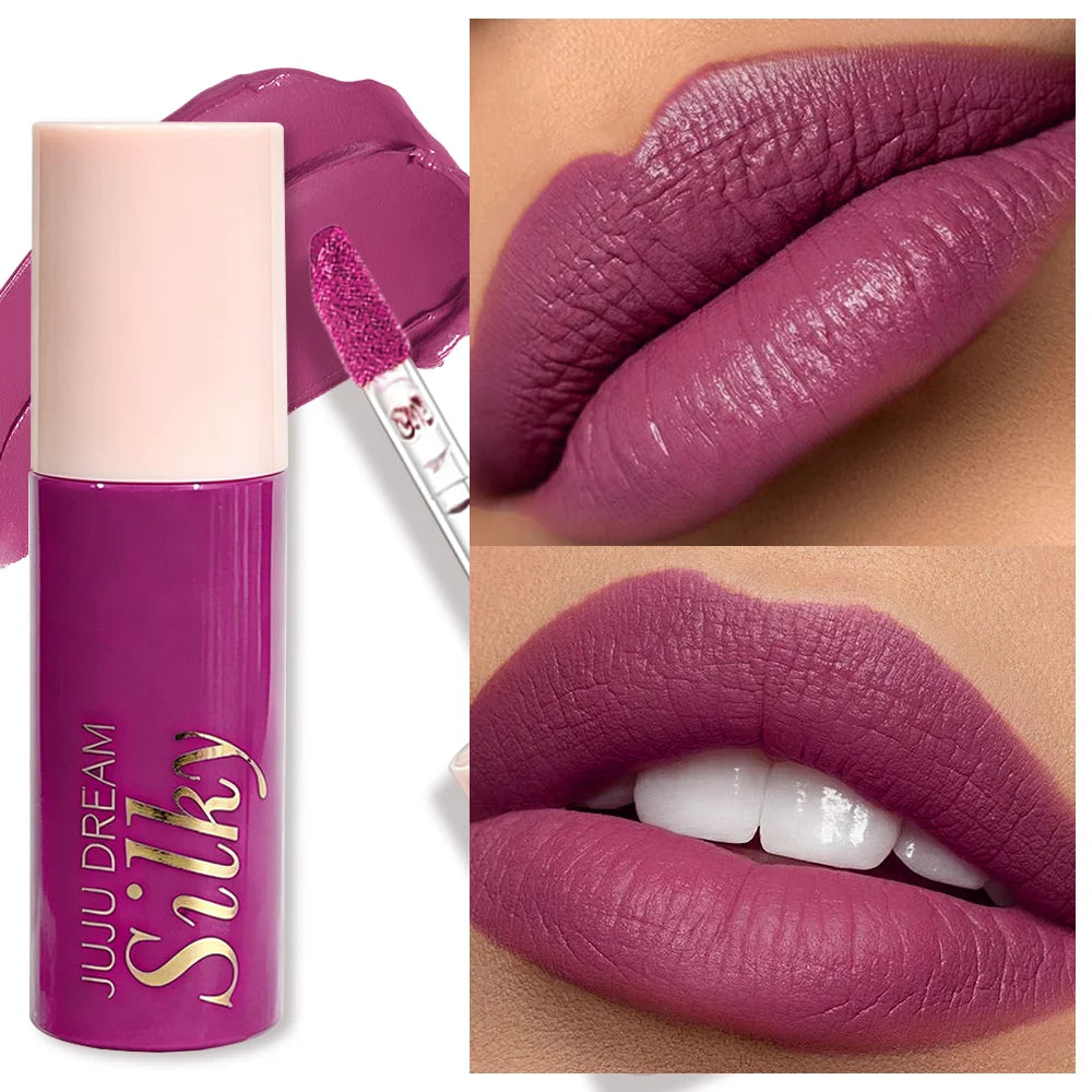 Soft Matte Lipstick Pink Nude Lip Waterproof Long Lasting Formula Qme