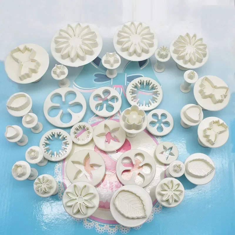 Plunger Cutters Fondant Cutter Cake Cookie Biscuit Mold DIY 3D Qme