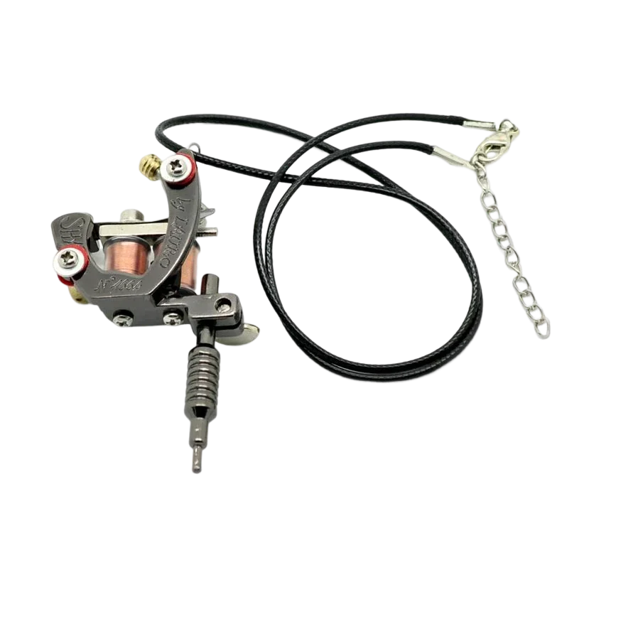 Men Charm Tattoo Machine Stainless Steel Jewelry Necklaces With Pendant Male Women Punk Hip Hop Accessories Gifts Wholesale Qme